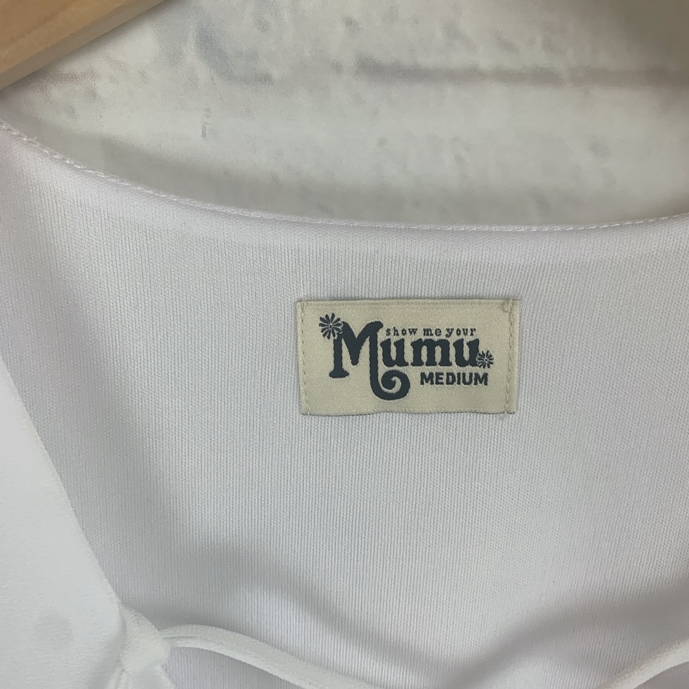 Show Me Your MuMu Rancho Vista White Tunic Dress M - Picture 2 of 6